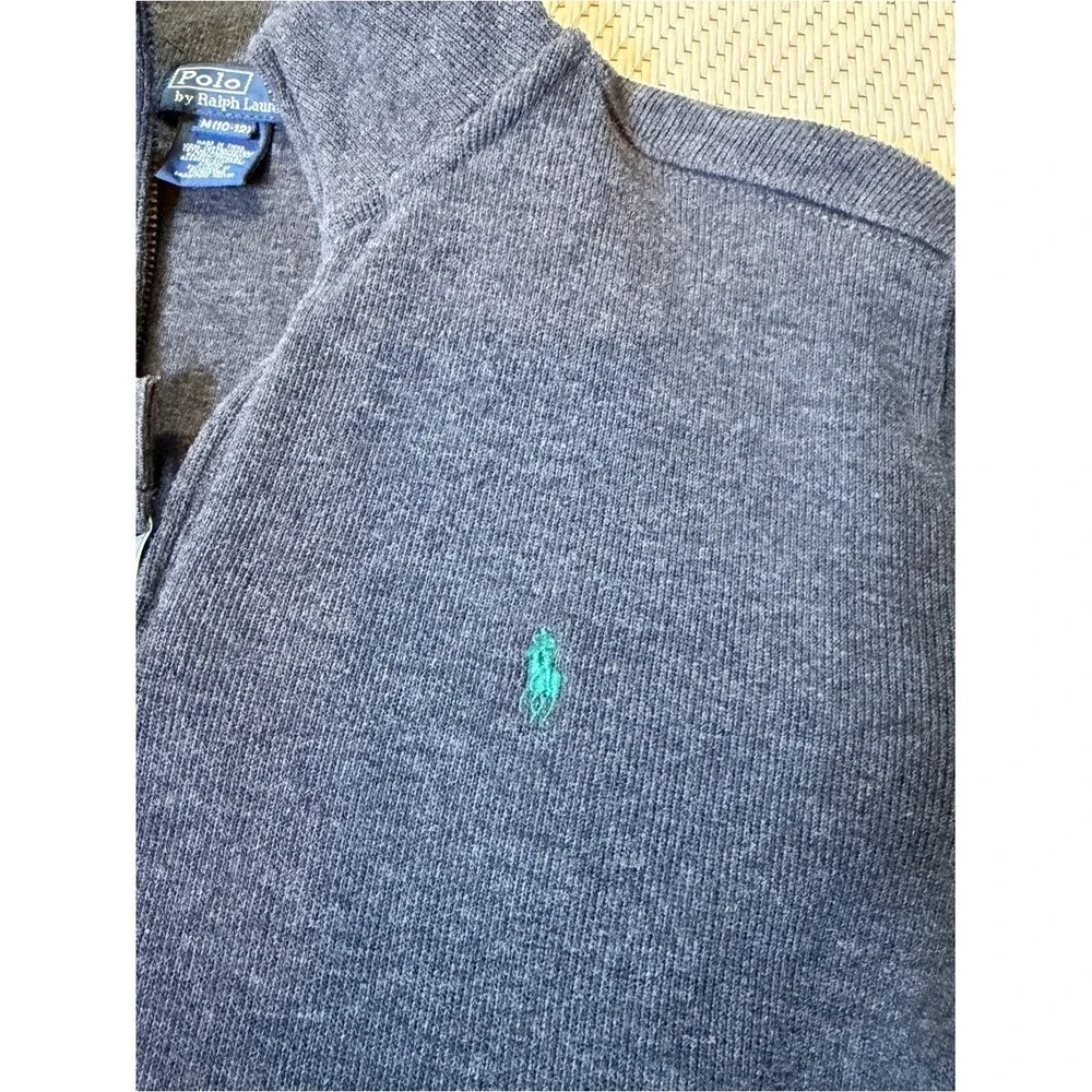 Polo by Ralph Lauren boys Navy Quarter-Zip Pullover‎ preppy classic